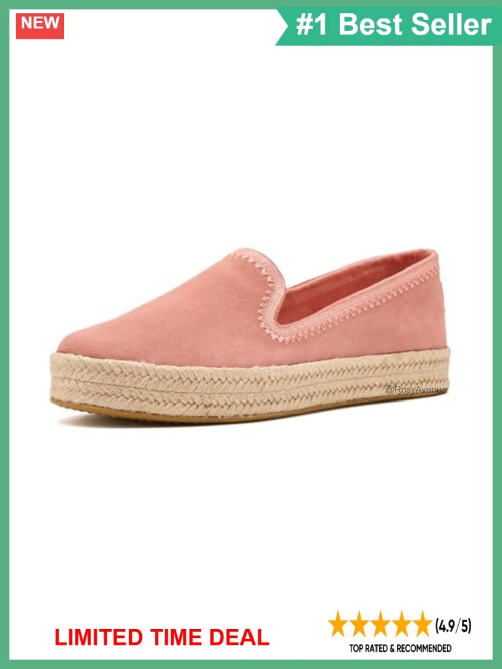 Women's Espadrille Flatform Slip-On Shoes with Textile Upper and CloudBound